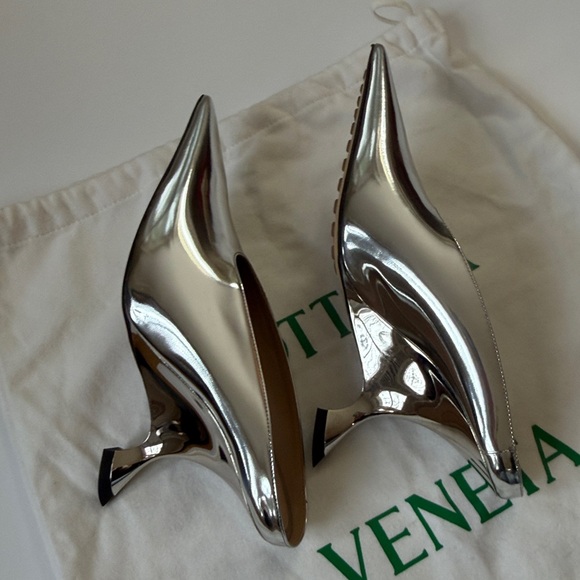 Bottega Veneta Rocket metallic leather mules size 38/US 8 - Picture 8 of 9